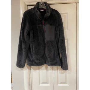 Columbia Gray zip up Sherpa jacket large